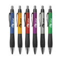Union Printed Techo Color Tip Silver Barrel Pen w/ Clip